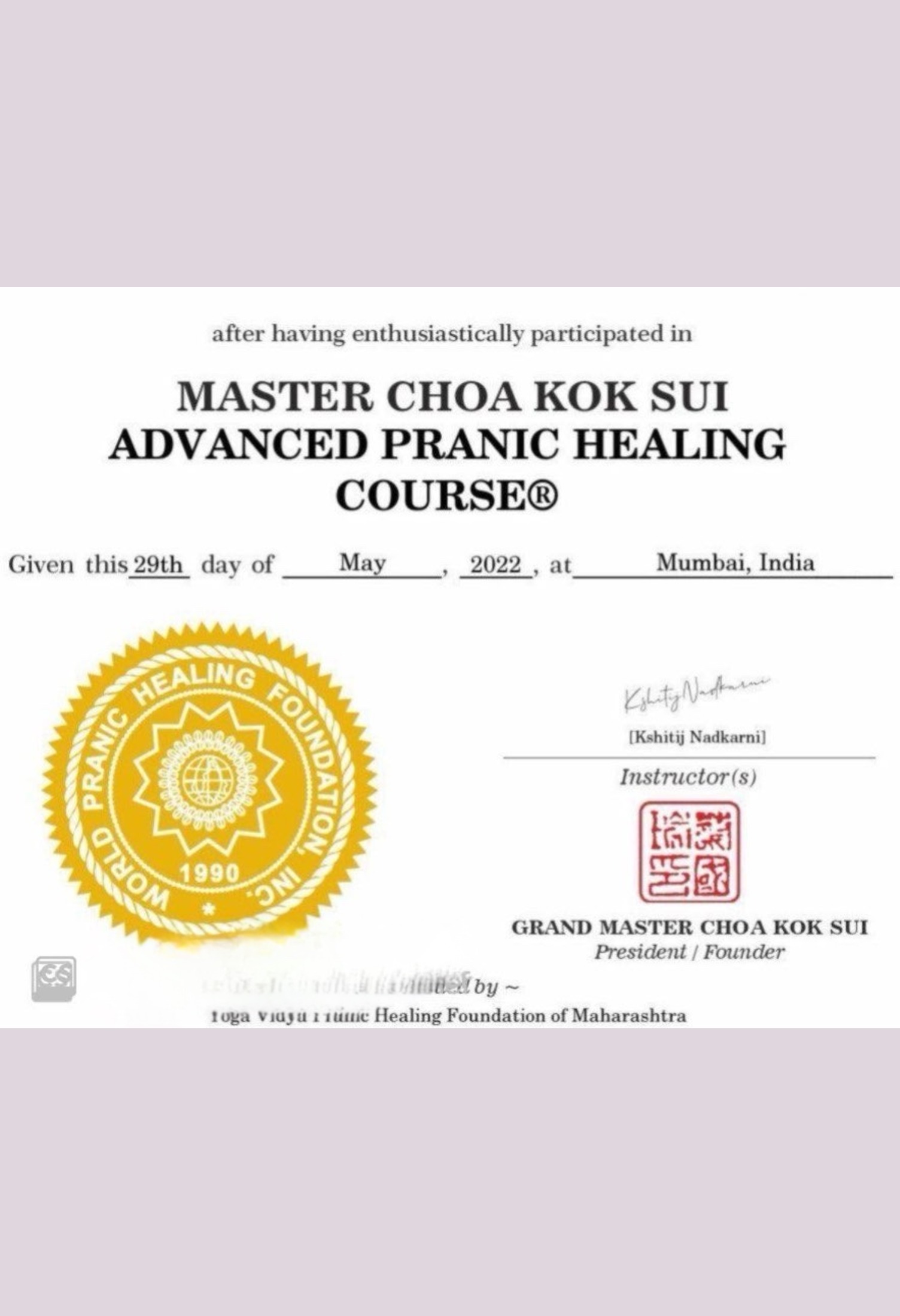 Ayurvedic-pranic-certificate
